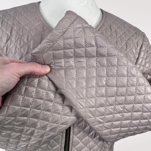 Jolmar Metallic Quilted Zip Jacket Blush Lightweight Bomber Style Small - Picture 8 of 10